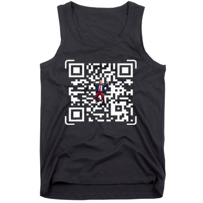 Funny Qr President Trump 4547 Trump Dancing Code Tank Top