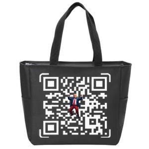 Funny Qr President Trump 4547 Trump Dancing Code Zip Tote Bag