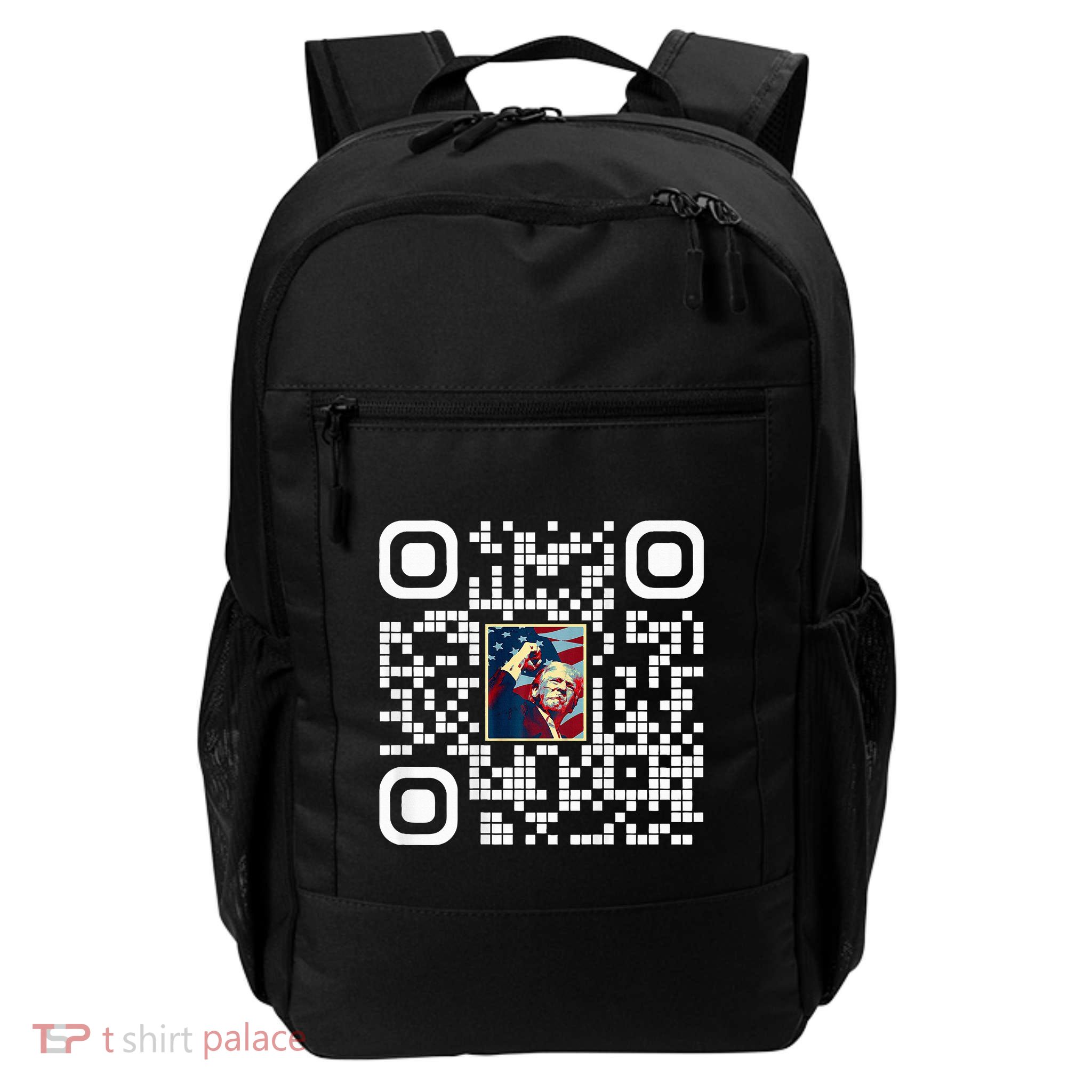 Funny Qr President Trump 4547 Trump Dancing Code Daily Commute Backpack