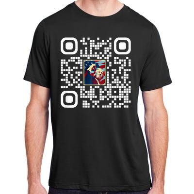 Funny Qr President Trump 4547 Trump Dancing Code Adult ChromaSoft Performance T-Shirt