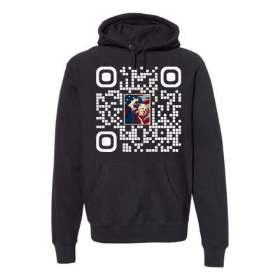 Funny Qr President Trump 4547 Trump Dancing Code Premium Hoodie