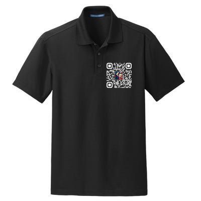 Funny Qr President Trump 4547 Trump Dancing Code Dry Zone Grid Polo