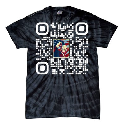 Funny Qr President Trump 4547 Trump Dancing Code Tie-Dye T-Shirt