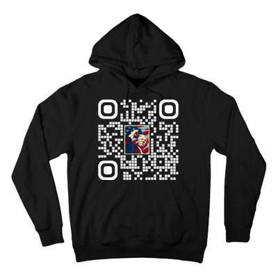 Funny Qr President Trump 4547 Trump Dancing Code Tall Hoodie