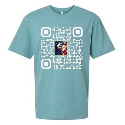 Funny Qr President Trump 4547 Trump Dancing Code Sueded Cloud Jersey T-Shirt