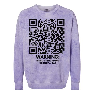 Funny Qr President Trump Dance Code Colorblast Crewneck Sweatshirt