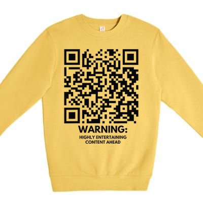 Funny Qr President Trump Dance Code Premium Crewneck Sweatshirt