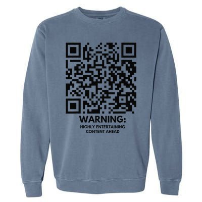 Funny Qr President Trump Dance Code Garment-Dyed Sweatshirt