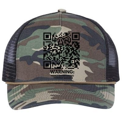 Funny Qr President Trump Dance Code Retro Rope Trucker Hat Cap