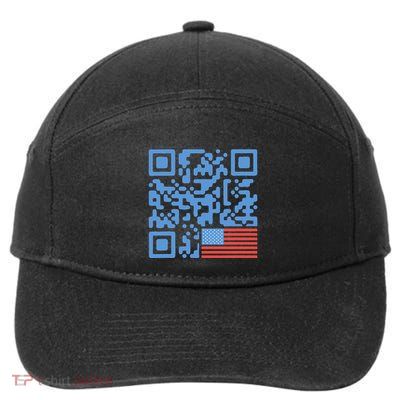 Funny Qr President Trump 4547 Trump Dancing Code 7-Panel Snapback Hat