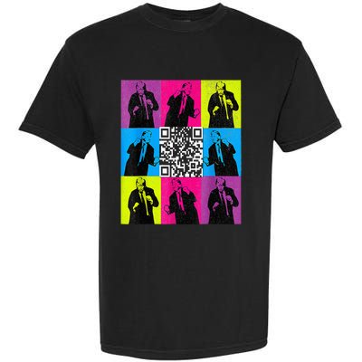 Funny Qr President Trump 4547 Trump Dancing Code Garment-Dyed Heavyweight T-Shirt