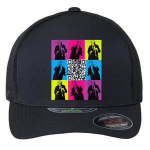 Funny Qr President Trump 4547 Trump Dancing Code Flexfit Unipanel Trucker Cap