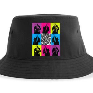 Funny Qr President Trump 4547 Trump Dancing Code Sustainable Bucket Hat