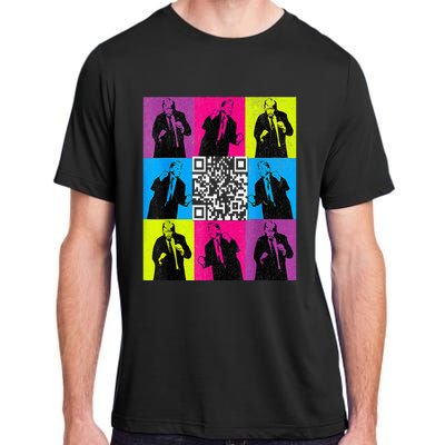 Funny Qr President Trump 4547 Trump Dancing Code Adult ChromaSoft Performance T-Shirt