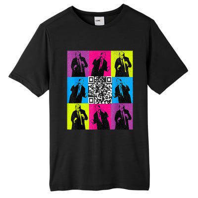 Funny Qr President Trump 4547 Trump Dancing Code Tall Fusion ChromaSoft Performance T-Shirt