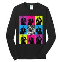 Funny Qr President Trump 4547 Trump Dancing Code Tall Long Sleeve T-Shirt