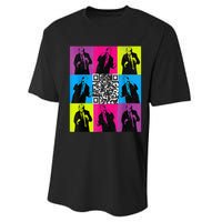 Funny Qr President Trump 4547 Trump Dancing Code Performance Sprint T-Shirt