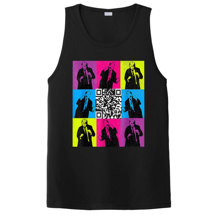 Funny Qr President Trump 4547 Trump Dancing Code PosiCharge Competitor Tank