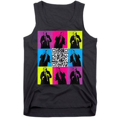 Funny Qr President Trump 4547 Trump Dancing Code Tank Top