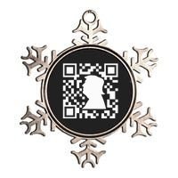 Funny Qr President Trump Dance Code Metallic Star Ornament