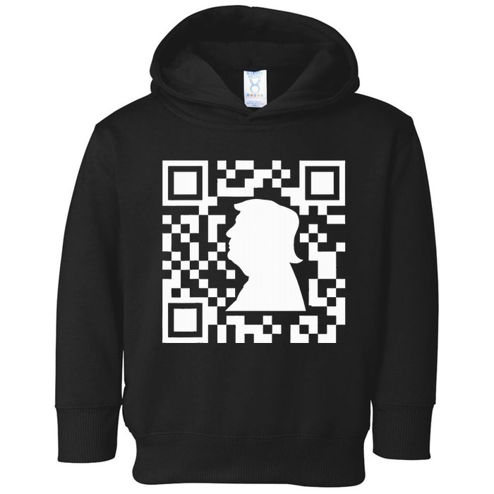 Funny Qr President Trump Dance Code Toddler Hoodie