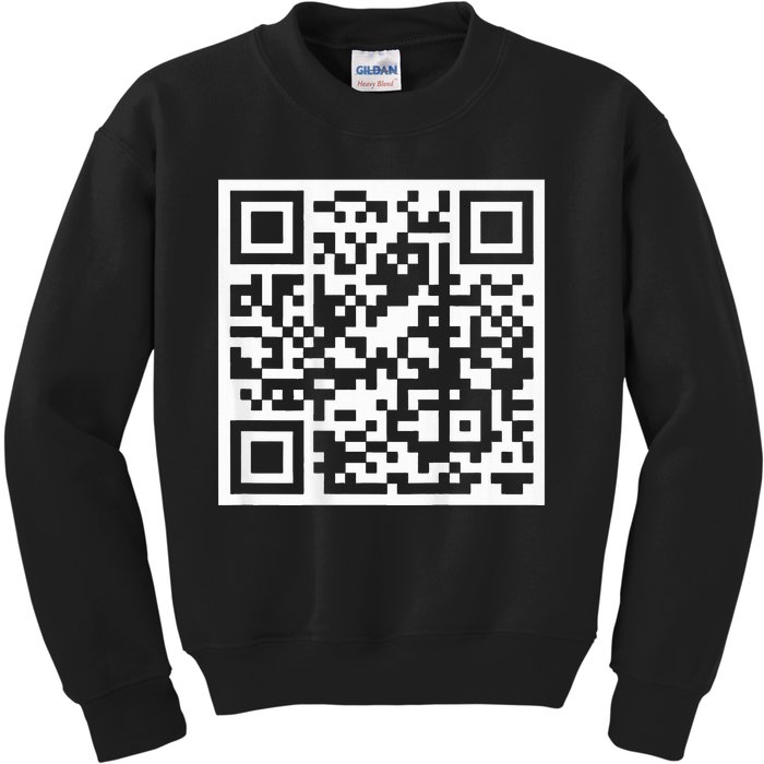 Funny Qr President Trump 4547 Trump Dancing Code Kids Sweatshirt