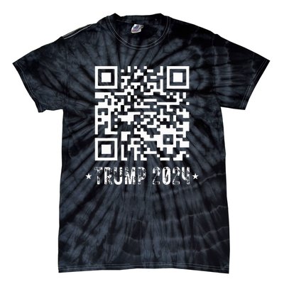 Funny Qr President Trump Dance Code Tie-Dye T-Shirt