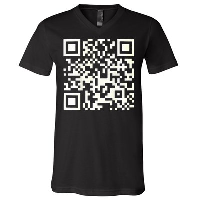 Funny Qr President Trump 4547 Dancing Dance Moves Maga Code V-Neck T-Shirt