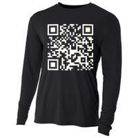 Funny Qr President Trump 4547 Dancing Dance Moves Maga Code Cooling Performance Long Sleeve Crew