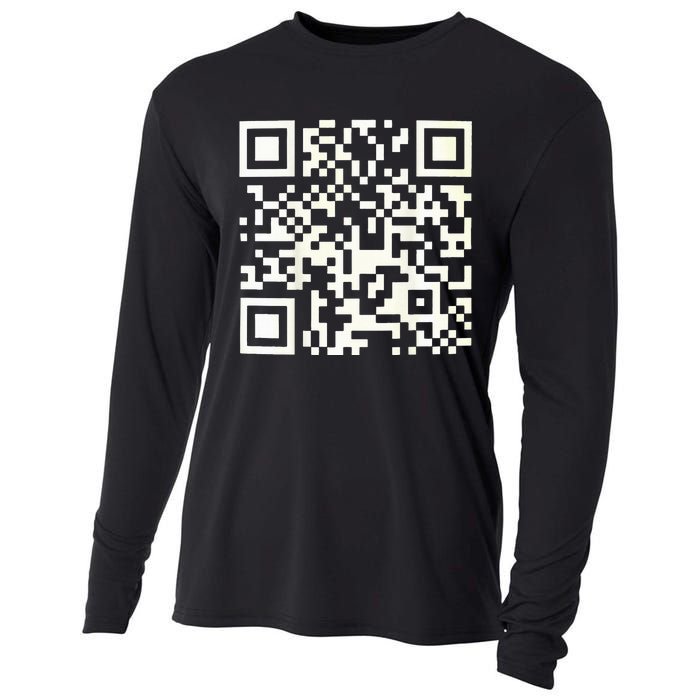 Funny Qr President Trump 4547 Dancing Dance Moves Maga Code Cooling Performance Long Sleeve Crew