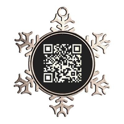 Funny Qr President Trump 4547 Dancing Dance Moves Maga Code Metallic Star Ornament