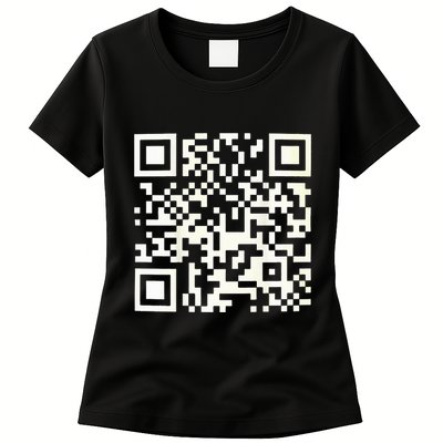 Funny Qr President Trump 4547 Dancing Dance Moves Maga Code Womens T-Shirt