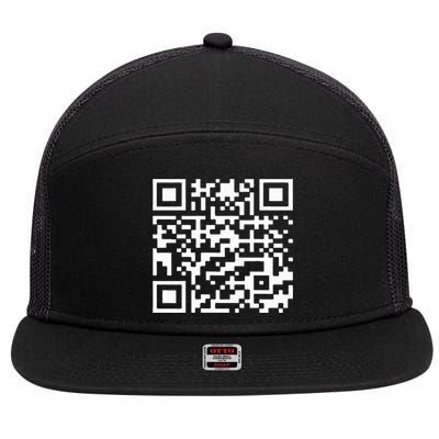 Funny Qr President Trump Dance Code 7 Panel Mesh Trucker Snapback Hat