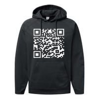 Funny Qr President Trump Dance Code Performance Fleece Hoodie