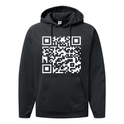 Funny Qr President Trump Dance Code Performance Fleece Hoodie