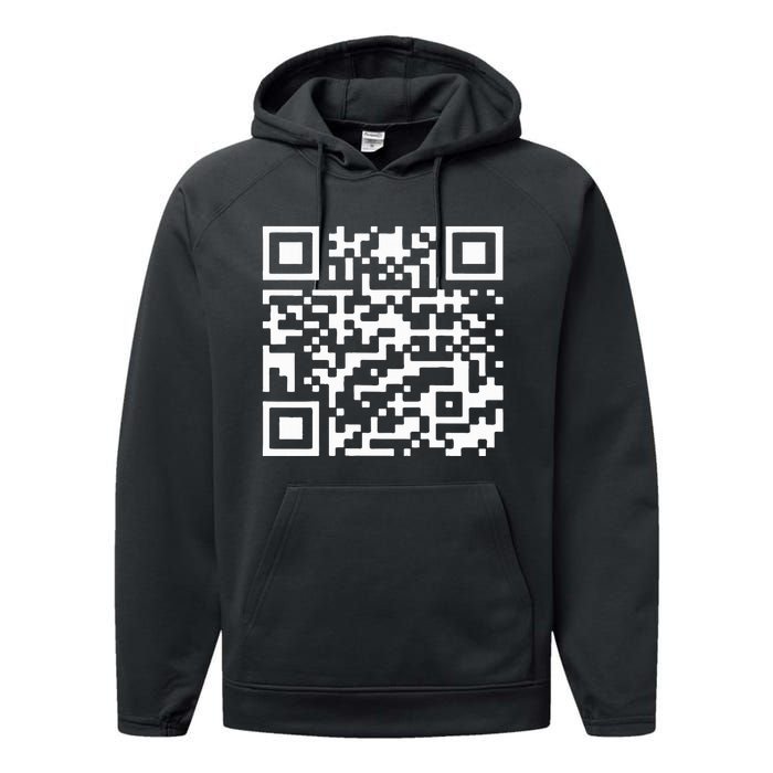 Funny Qr President Trump Dance Code Performance Fleece Hoodie