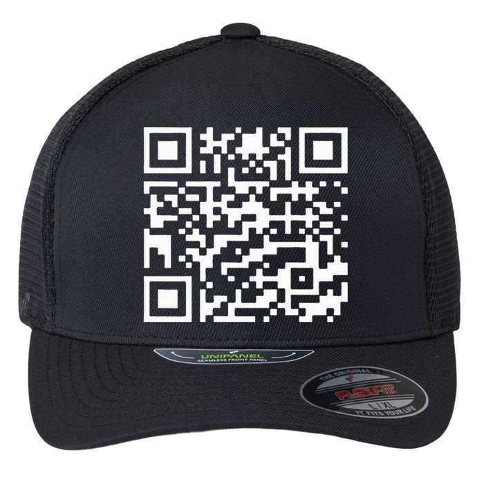 Funny Qr President Trump Dance Code Flexfit Unipanel Trucker Cap