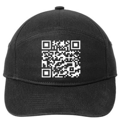 Funny Qr President Trump Dance Code 7-Panel Snapback Hat