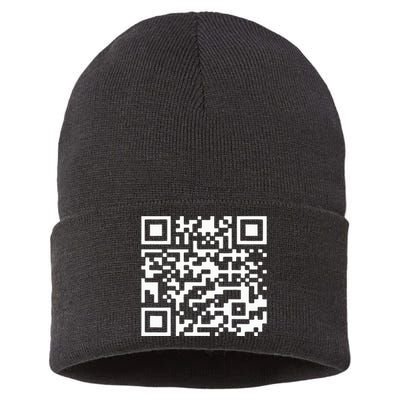 Funny Qr President Trump Dance Code Sustainable Knit Beanie