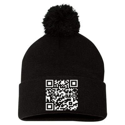 Funny Qr President Trump Dance Code Pom Pom 12in Knit Beanie