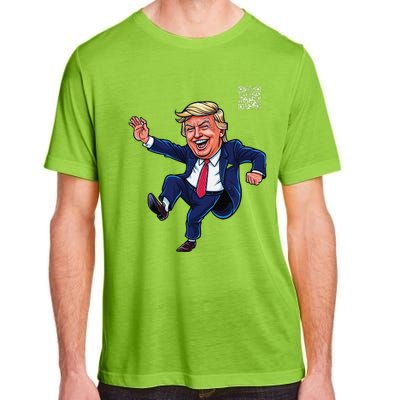 Funny Qr President Trump 4547trump Dancing Code Adult ChromaSoft Performance T-Shirt