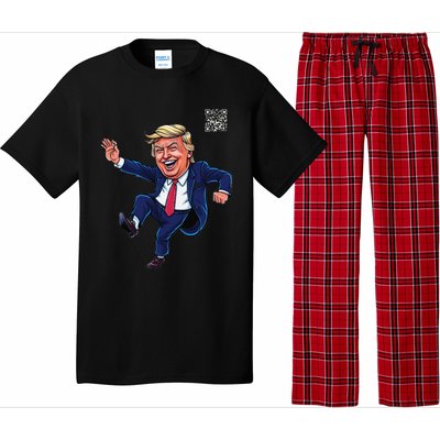 Funny Qr President Trump 4547trump Dancing Code Pajama Set