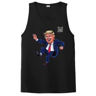 Funny Qr President Trump 4547trump Dancing Code PosiCharge Competitor Tank