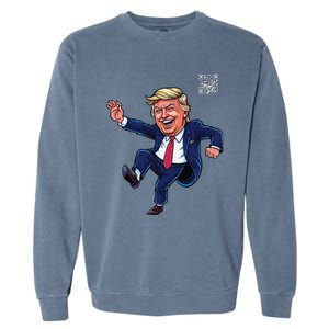 Funny Qr President Trump 4547trump Dancing Code Garment-Dyed Sweatshirt