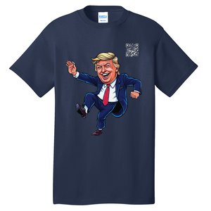 Funny Qr President Trump 4547trump Dancing Code Tall T-Shirt