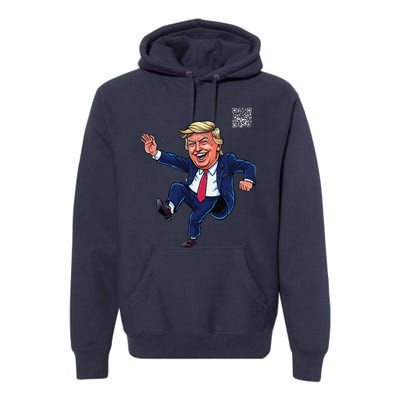 Funny Qr President Trump 4547trump Dancing Code Premium Hoodie