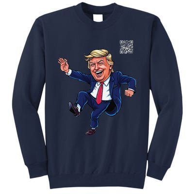 Funny Qr President Trump 4547trump Dancing Code Tall Sweatshirt