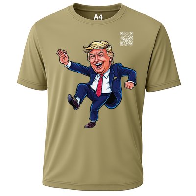 Funny Qr President Trump 4547trump Dancing Code Cooling Performance Crew T-Shirt