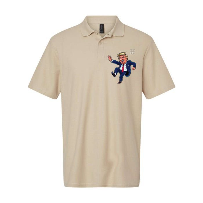 Funny Qr President Trump 4547trump Dancing Code Softstyle Adult Sport Polo