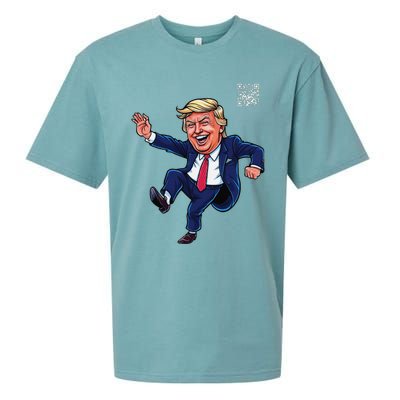 Funny Qr President Trump 4547trump Dancing Code Sueded Cloud Jersey T-Shirt